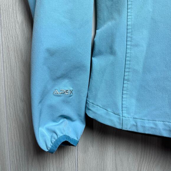 The North Face Apex Jacket 1/4 Zip Pullover Womens Small Light Blue Soft Shell - Picture 6 of 16
